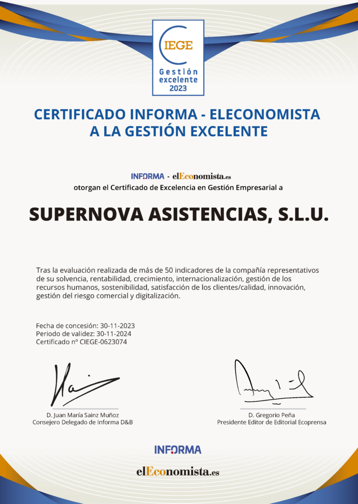 Reconocimiento CIEGE 2023 de Supernova